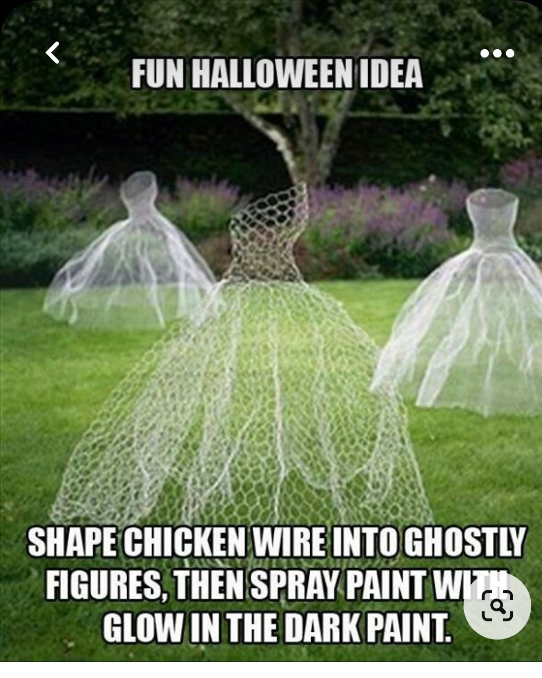Cheesecloth chicken wire ghost